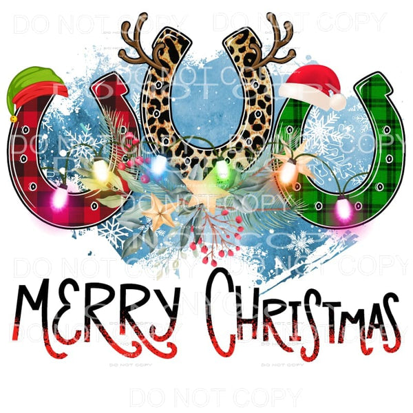 Horse Shoes Merry Christmas # 15 Sublimation transfers - 