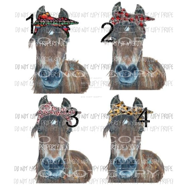 Horses 4 cheetah bandanna sublimation transfer Heat Transfer