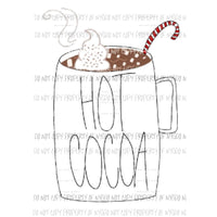 Hot Cocoa Sublimation transfers Heat Transfer