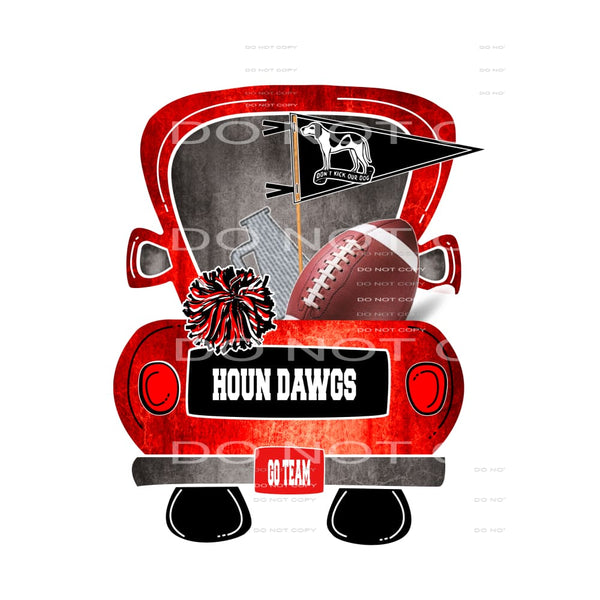 Houn Dawgs Football Truck Sublimation transfers - Heat 