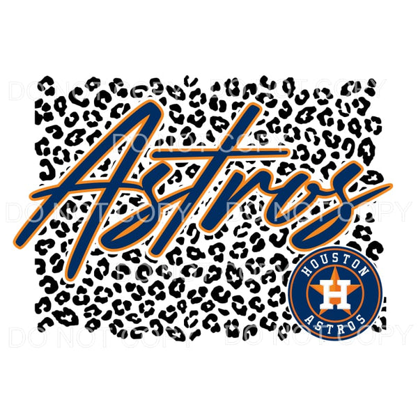 Houston ASTROS LEOPARD # 444 Sublimation transfers - Heat 