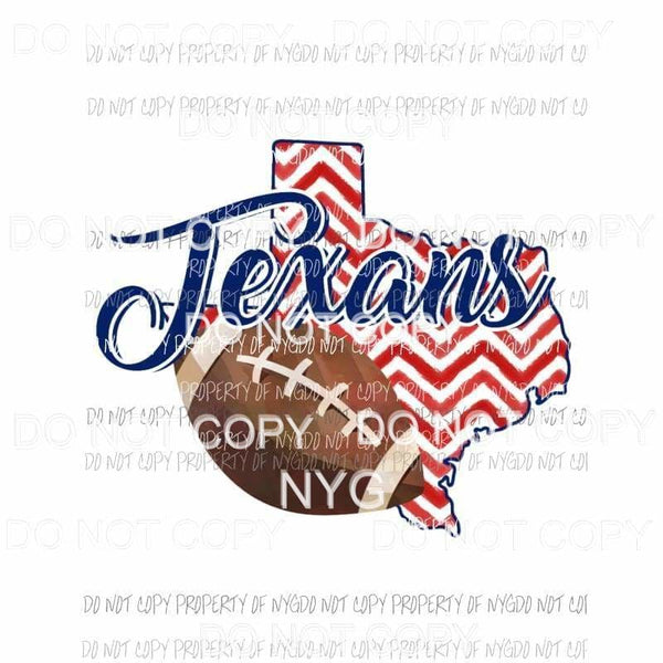 Houston Texans football chevron state Sublimation transfers Heat Transfer