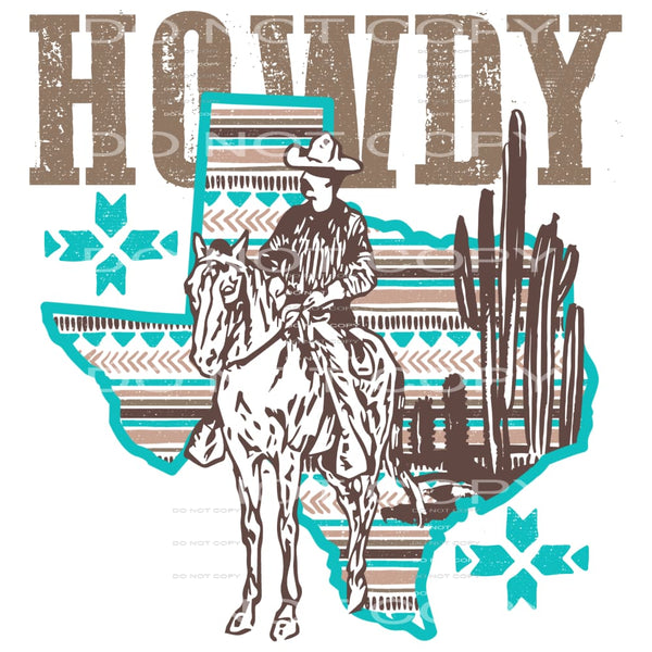 Howdy #4251 Sublimation transfers - Heat Transfer Graphic