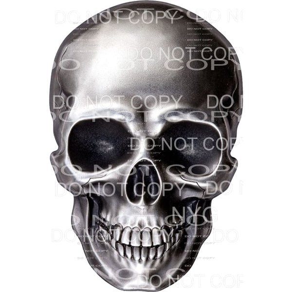 Human Skull Grey Sublimation transfers - Heat Transfer