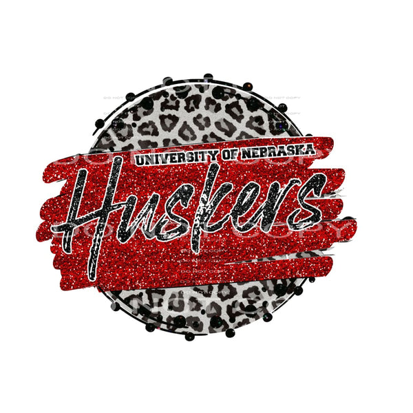 Huskers leopard circle # 8133 Sublimation transfers - Heat