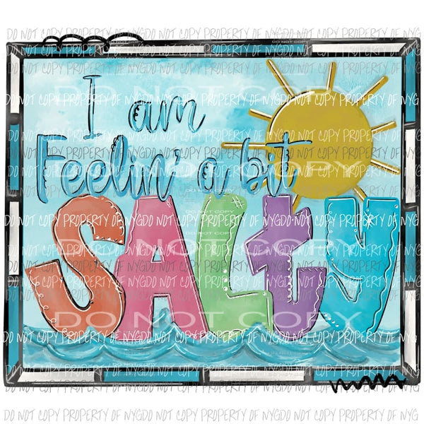 I am Feeling a bit Salty framed Sublimation transfers Heat Transfer
