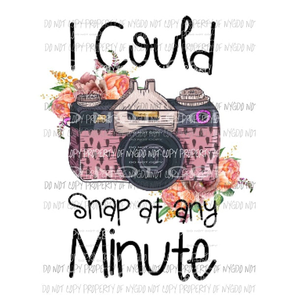I could snap Camera Sublimation transfers Heat Transfer