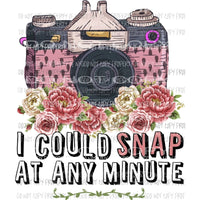 i could snap floral camera Sublimation transfers Heat Transfer