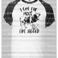 I got the mooos like Jagger sublimation transfers Heat Transfer