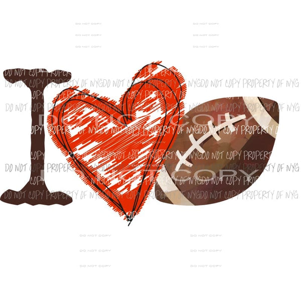 I love football Sublimation transfers Heat Transfer