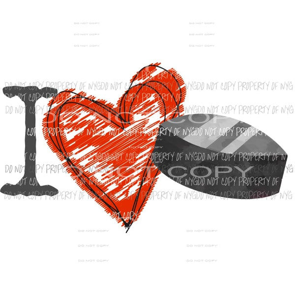 I love hockey Sublimation transfers Heat Transfer