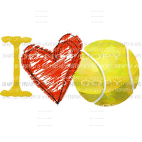 I love tennis Sublimation transfers Heat Transfer