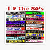 I Love The 80’s Music Groups Bands Sublimation transfers - 