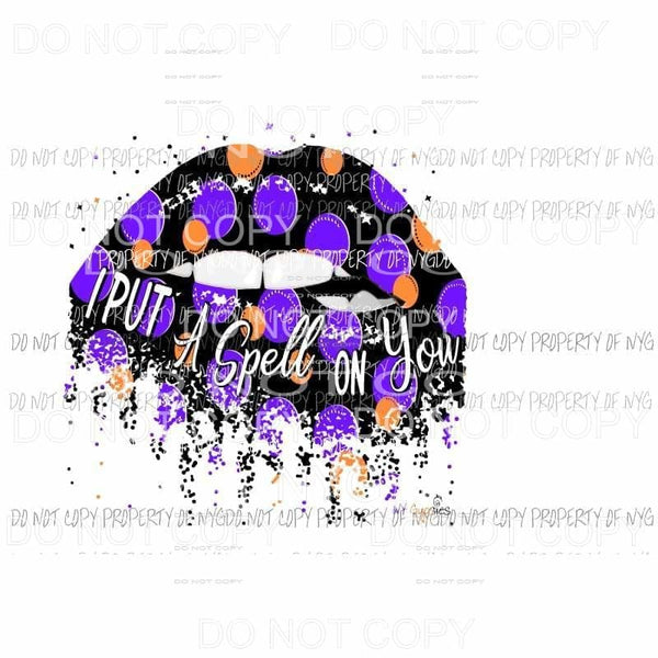 I put a Spell on you 1 hocus pocus lips Sublimation transfers Heat Transfer