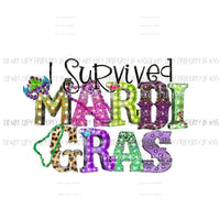 I survived mardi gras sublimation transfers Heat Transfer