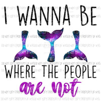 I wanna be mermaid fins Sublimation transfers Heat Transfer