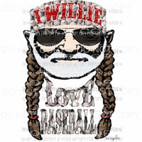 I Willie Love baseball 3 Sublimation transfers Heat Transfer