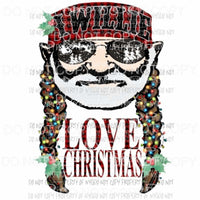 I Willie Love Christmas Sublimation transfers Heat Transfer