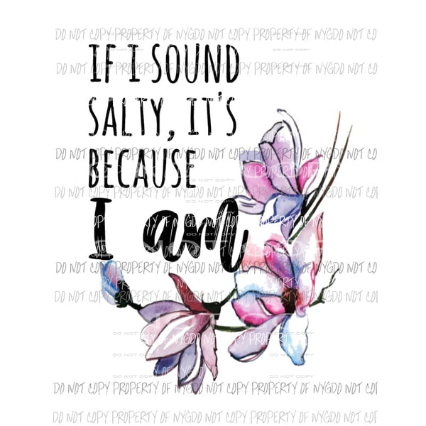 If I sound salty Sublimation transfers Heat Transfer