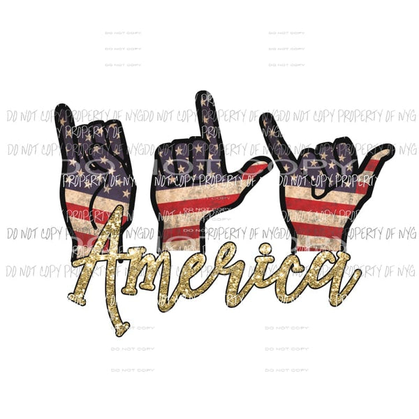 ILY America sublimation transfer Heat Transfer
