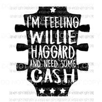 Im feeling Willie Haggard and i need some CASH Black Sublimation transfers Heat Transfer