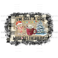 im just a girl who loves the holidays 2 sublimation transfer Heat Transfer