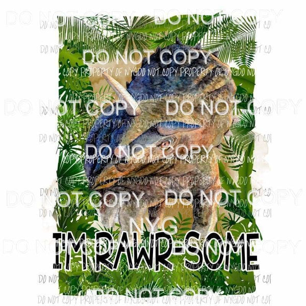 Im Rawr-Some dinosaur Sublimation transfers Heat Transfer