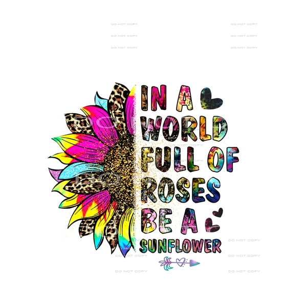 In A World Full Of Roses Be A Sunflower #4505 Sublimation
