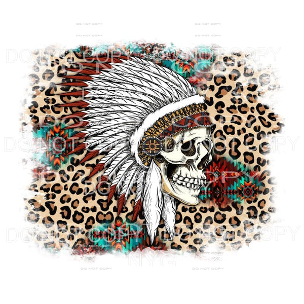 Indian Skull Leopard Sublimation transfers - Heat Transfer
