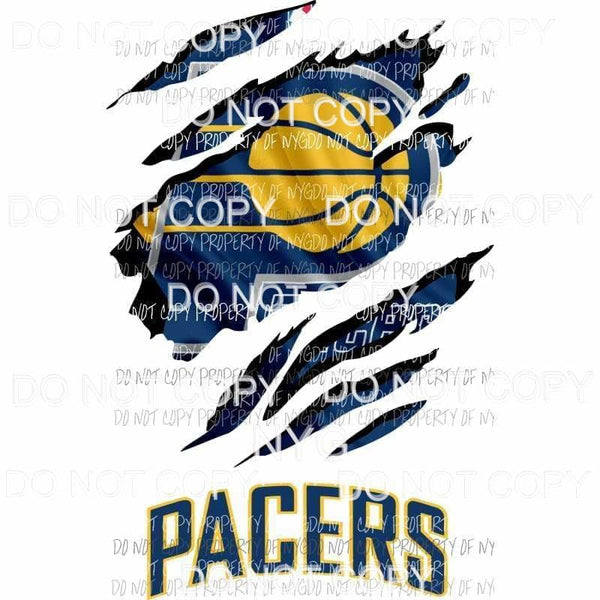 Indiana Pacers ripped design Sublimation transfers Heat Transfer