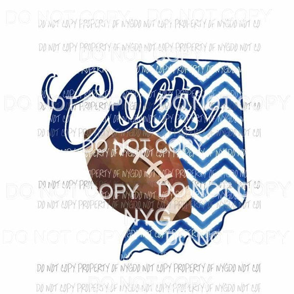 Indianapolis Colts football chevron state Sublimation transfers Heat Transfer