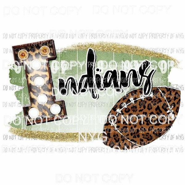 Indians football field leopard Sublimation transfers Heat Transfer