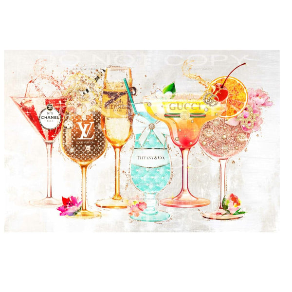 inspired designer label drinks # 99922 Sublimation transfers