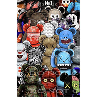 inspired designer labels bears #7314 Sublimation transfers -