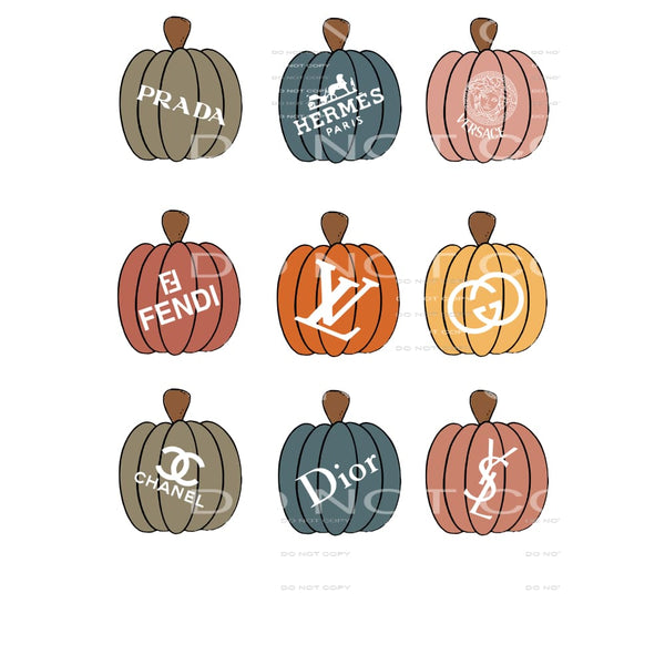 inspired Designer pumpkins # 115 Sublimation transfers - 