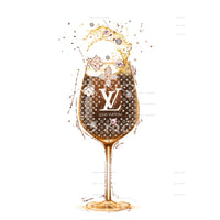 inspired wine glass # 4042 Sublimation transfers - Heat 
