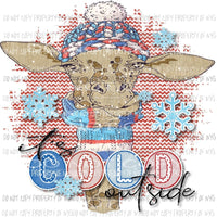 Its Cold Outside giraffe snowflakes scarf and hat Sublimation transfers Heat Transfer