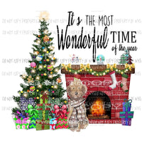 Its the most wonderful time of the year Dog Golden Doodle Sublimation transfers Heat Transfer