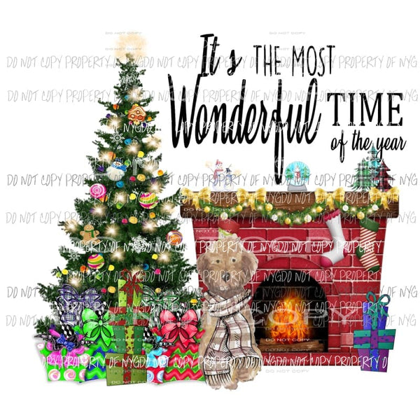 Its the most wonderful time of the year Dog Golden Doodle Sublimation transfers Heat Transfer