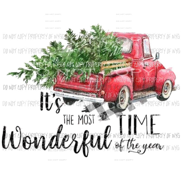 Its the most wonderful time of the year truck # 3 Sublimation transfers Heat Transfer