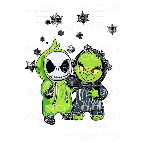 Jack and Grinch Babies Sublimation transfers - Heat Transfer