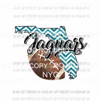 Jacksonville Jaguars football chevron state Sublimation transfers Heat Transfer
