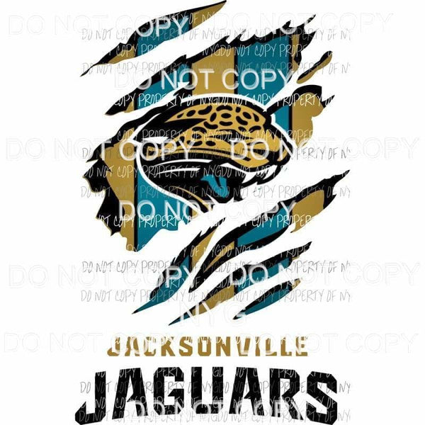 Jacksonville Jaguars ripped design Sublimation transfers Heat Transfer
