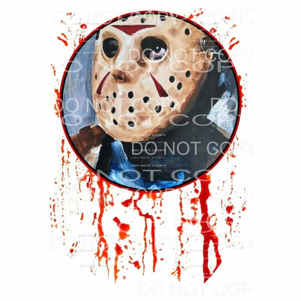 Jason Voorhees Friday The 13th Horror Movie Blood Splatter 