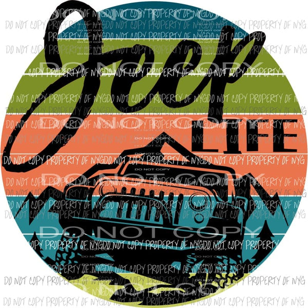 Jeep Life Sublimation transfers Heat Transfer