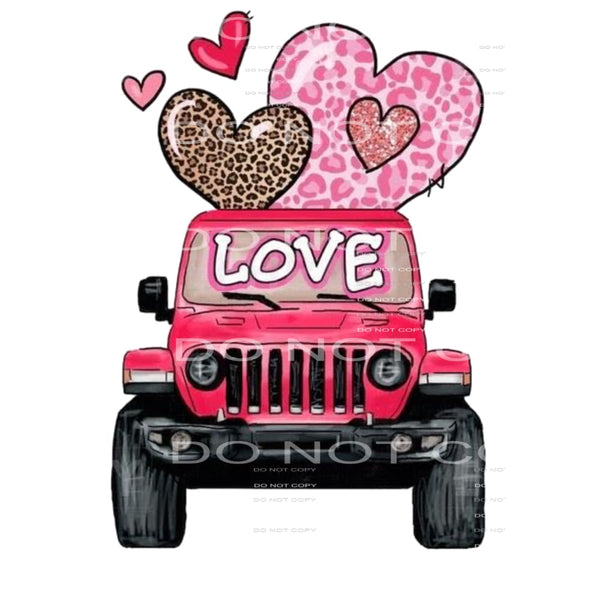 Jeep Love # 2342 Sublimation transfers - Heat Transfer