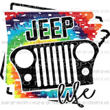 JEEP STATES TIE DYE All states in drop down menu sublimation transfer state Heat Transfer