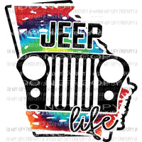 JEEP STATES TIE DYE All states in drop down menu sublimation transfer state Heat Transfer