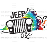 JEEP STATES TIE DYE All states in drop down menu sublimation transfer state Heat Transfer