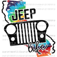 JEEP STATES TIE DYE All states in drop down menu sublimation transfer state Heat Transfer